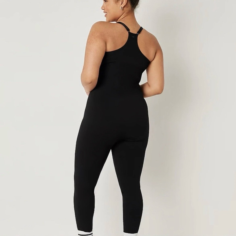 PINK Victoria's Secret Black Racerback Jumpsuit - Picture 2 of 3